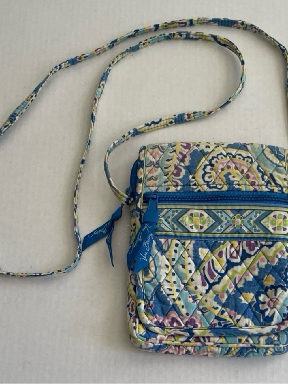 Vera Bradley Blue Multi Quilted Crossbody Bag